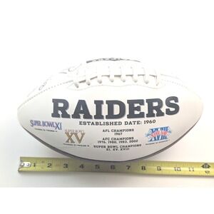 Raiders Football Signed Phil Villapiano SB XI‎ XV XVIII Autographed Display Ball